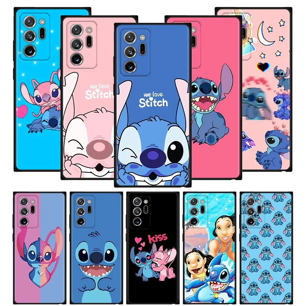 

Disney Cute Stitch Protective Silicone Soft Case For Samsung Note S20 Ultra 5G 10 9 8 S21 Plus 10 Lite S21 FE 5G Cover Coque
