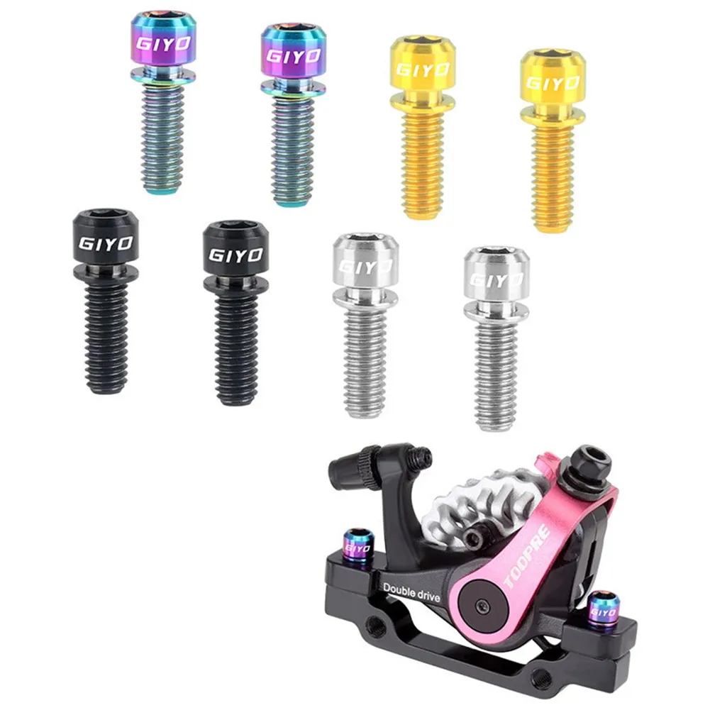 

Bicycle crank Chainring Bolts screw M6x18/20 gasket Parts Screw Replacement TC4 Titanium Alloy Washer With Gasket Accessories