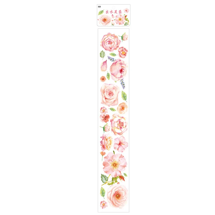 

1pcs Flower Series Washi Tape Diy Decoration Scrapbooking Planner Masking Tape Adhesive Tape Label Sticker Stationery