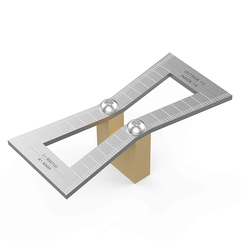 

Dovetail Marker, Hand Cut Wood Joints Gauge Dovetail Guide Tool with Scale, Dovetail Template Size 1: 5-1: 6 and 1: 7-1: 8 for W