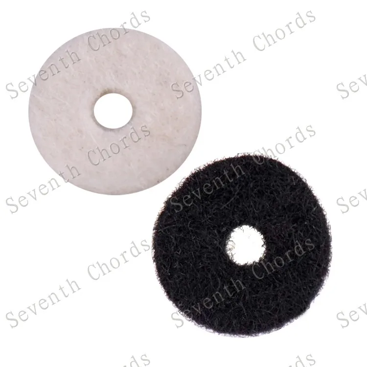 

100 Pcs Round Soft Felt Fabric Guitar Strap Lock StrapLock Strap Button Mount Washer Cushions - Outer diameter:13mm