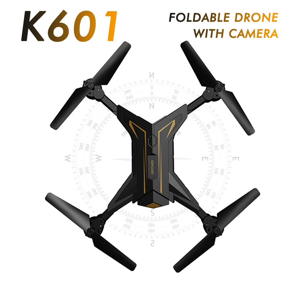 KY601 Foldable Drone with Camera HD One-Key Return Real-Time WIFI FPV Quadcopter Follow Me RC Helicopter Dron Gift Toys | Игрушки и