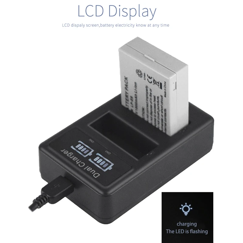 Lp E8 зарядное устройство для камеры Lcd интеллектуальный дисплей двойной зарядного