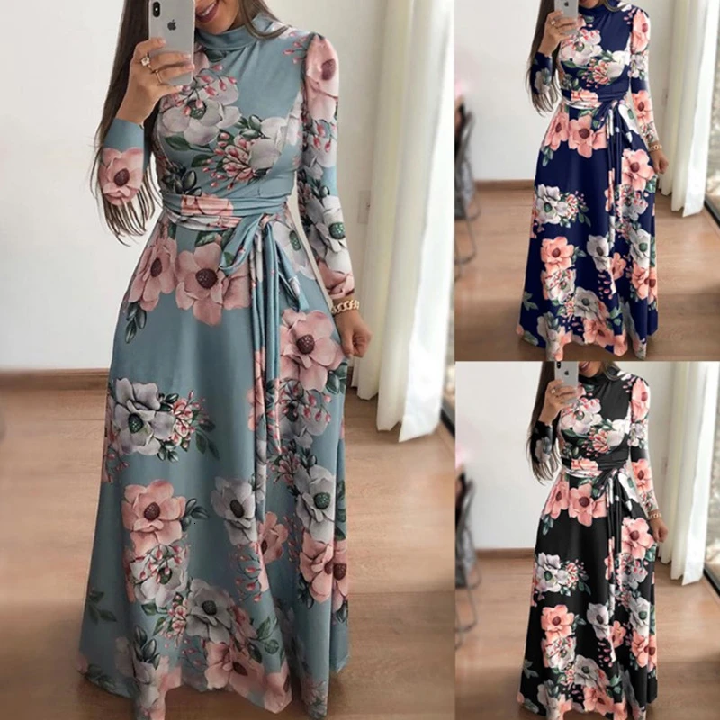 Женская длинная юбка 2019 пляжная Бохо Золотая Цветочная любимая одежда бандажная