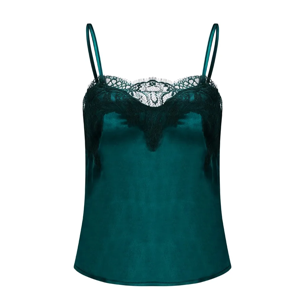 Женский сексуальный топ с бретельками кружевной Атласный блестками лето 2020 |