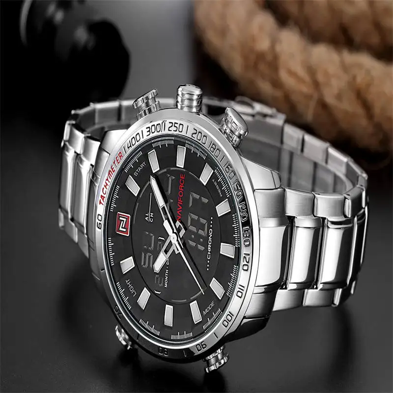 

NAVIFORCE Best Selling Men Casual Sports Watches Chronograph Luminous Week Display Waterproof Business Quartz Male Clock Watches