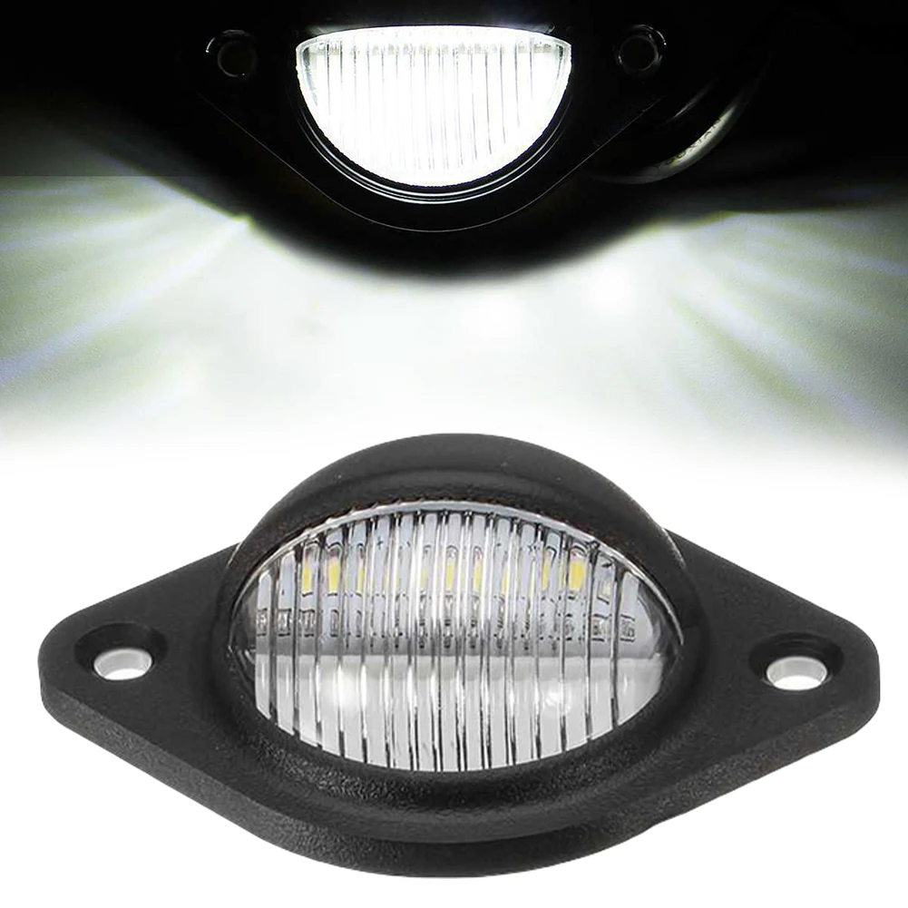 

12V 24V Universal 3LED License Plate Light Rear Tail Lamp For Car Truck Trailer