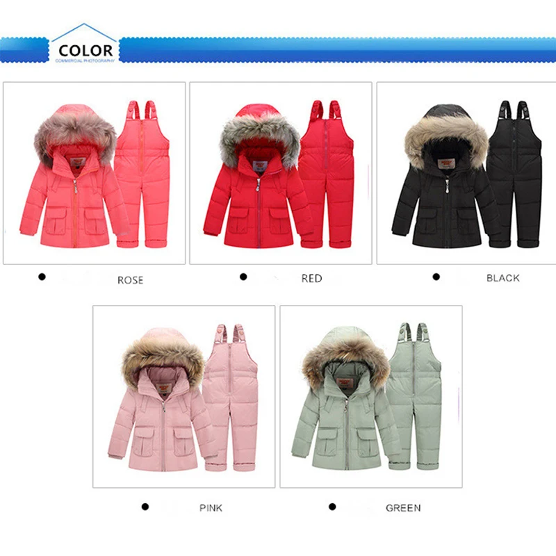 2019 Комплекты детской одежды Русская зима для девочек утепленная куртка парка на