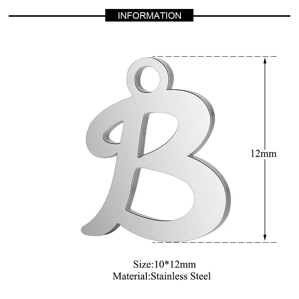 Semitree 5 шт. из нержавеющей стали 26 букв Очаровательная подвеска алфавит от A до