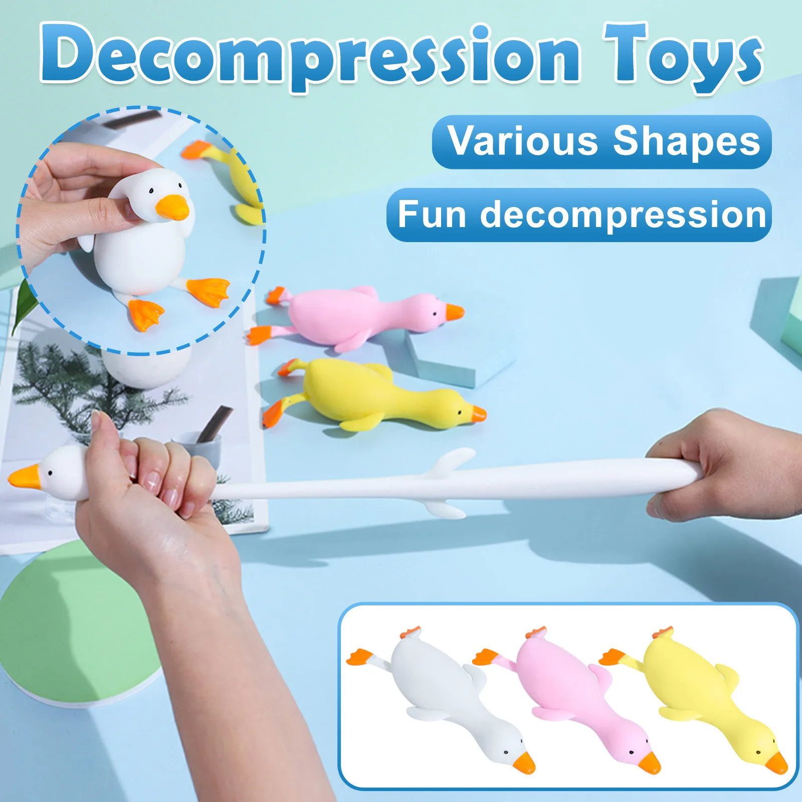 

Bulingna Stretch Toy Animal Mini Pull Plastic Novelty Swan For Anxiety Autism Jouet Stress Enfant Fitget Toy Stress Toy