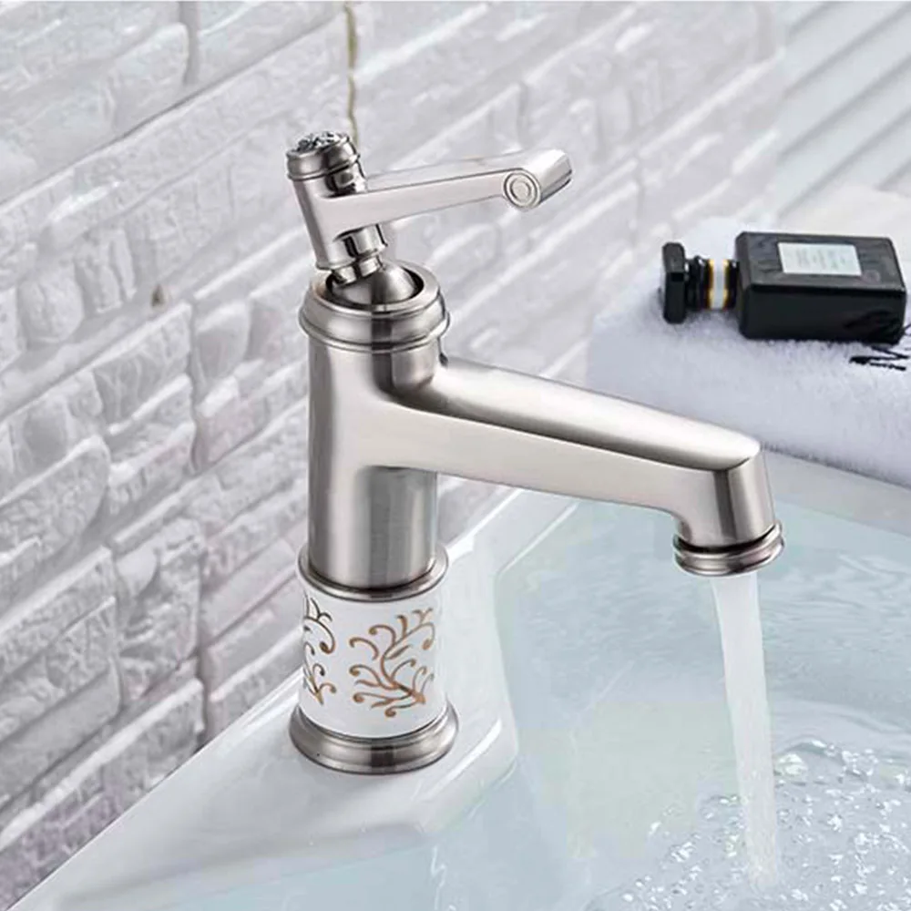 Хромированный смеситель для раковины латунные смесители горячей и холодной воды