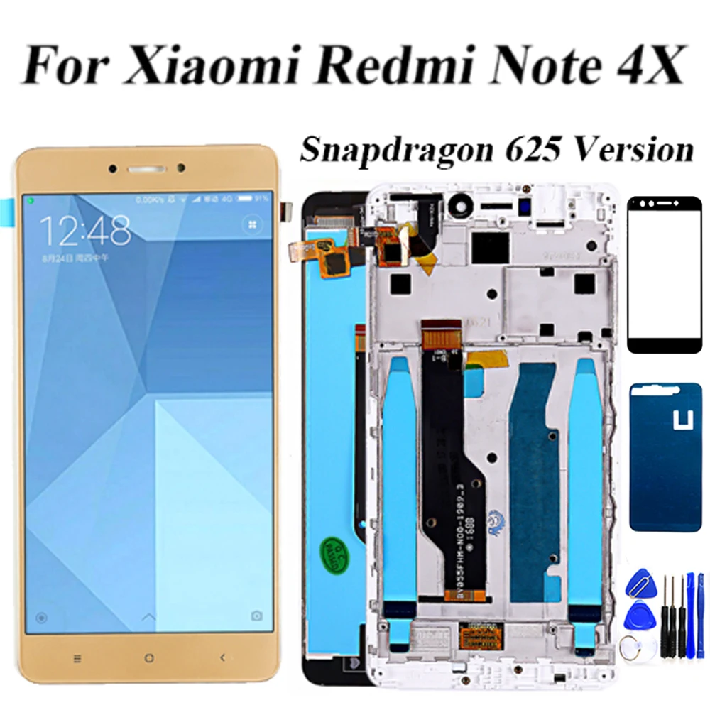 ЖК-дисплей Дисплей для Xiaomi Redmi Note, мировая Примечание 4X(Процессор: Snapdragon 625) ЖК-дисплей кодирующий преобразователь сенсорного экрана в сборе 5,5 дюймов