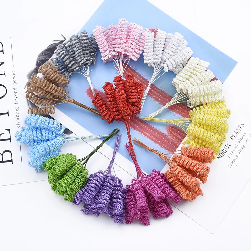 12 шт. поддельные цветы свадебное украшение коробка конфет рождественские