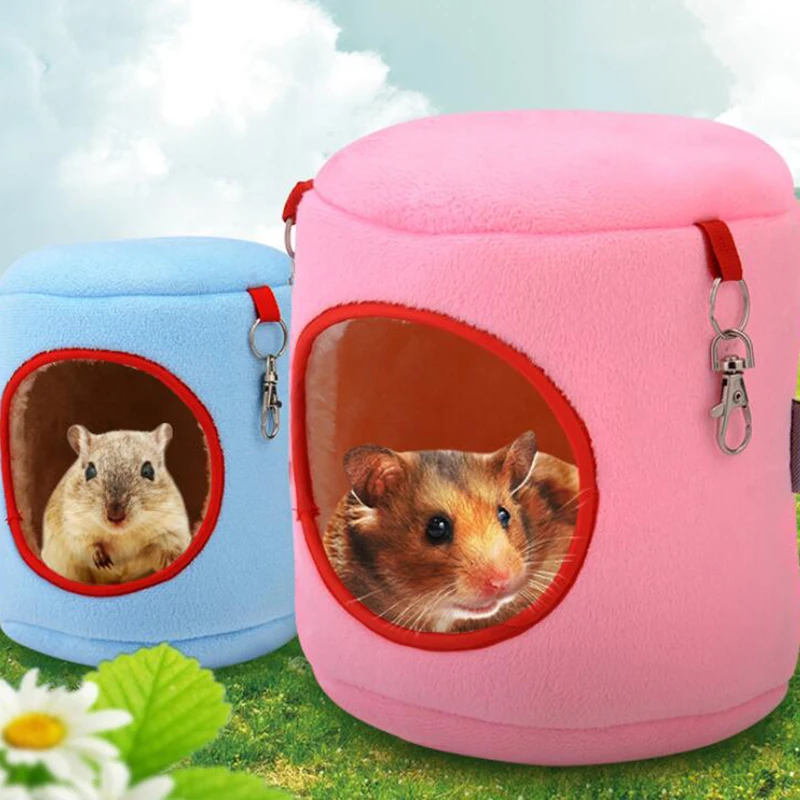 Домик клетка для хомяка цилиндрическое подвесное гнездо симпатичный гамак