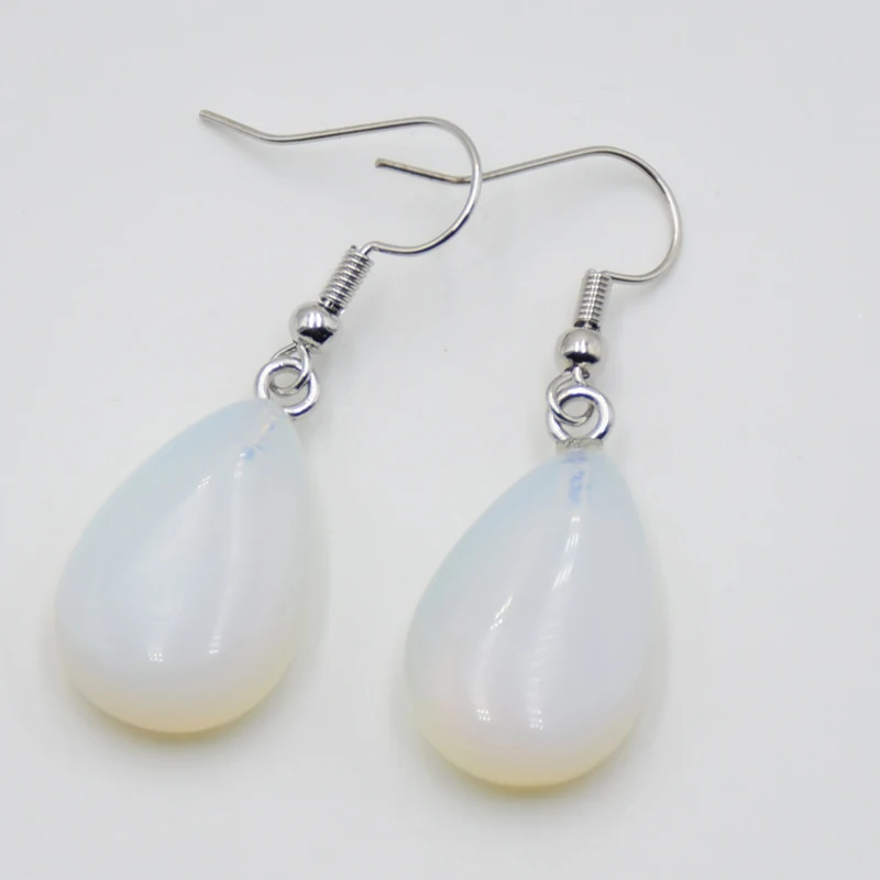 Простой крюк глазурь слеза капля воды Опал Кристалл лазурь бисер серьги из