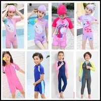 one piece kids diving suit long sleeves swimsuit girl child full body wetsuit keep warm uv protection swimwear boy surfing suit