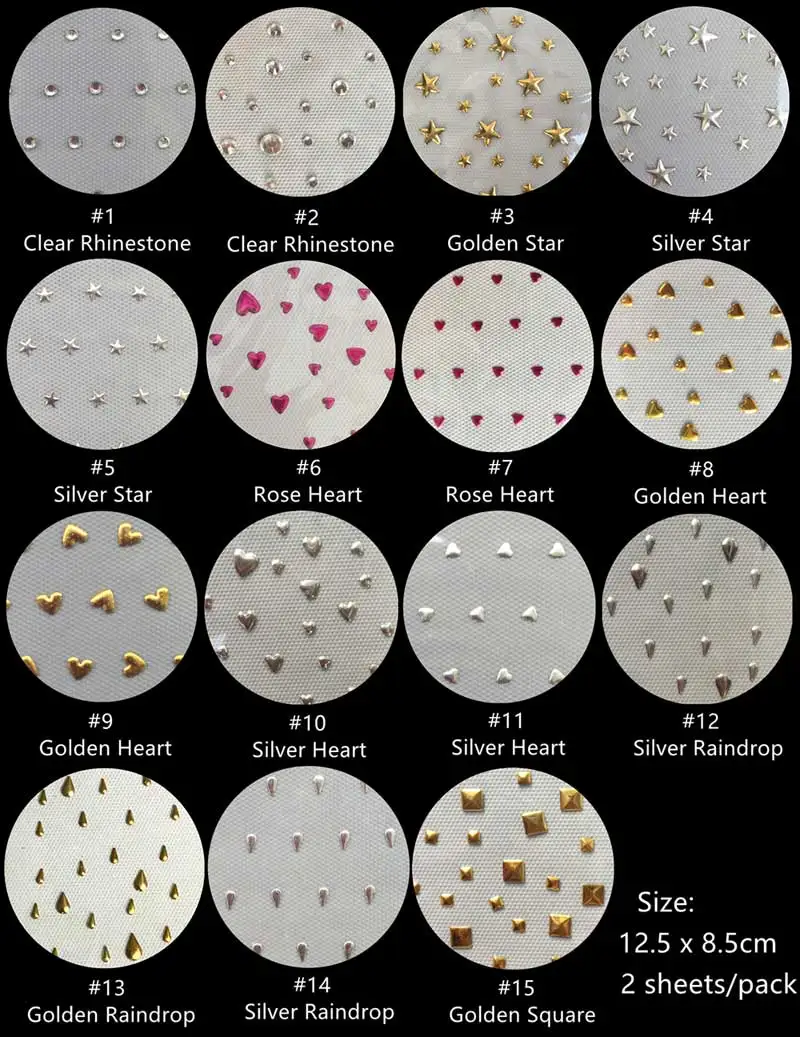 2 шт./упак. волос Подвески шикарные волосы драгоценный камень Стикеры может