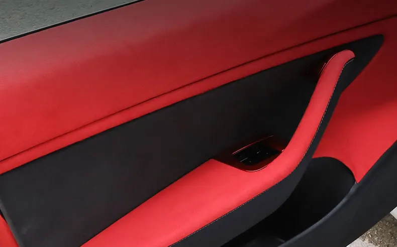 LUCKEASY Автомобильная откидная меховая дверная защита на подлокотник для Tesla модель 3- Защитная пленка для края двери