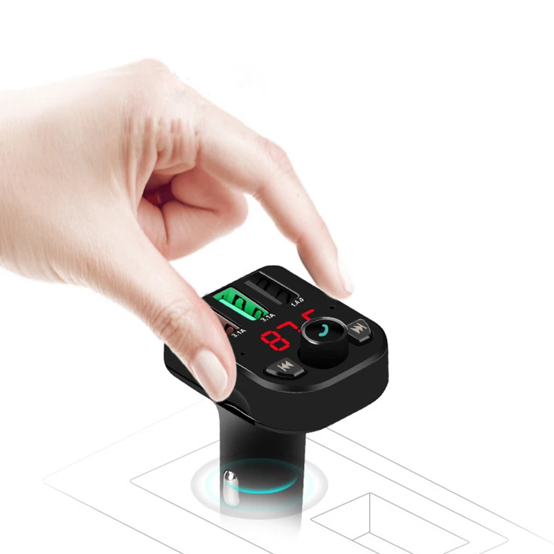Автомобильный плеер Bluetooth 5 0 беспроводной FM-передатчик воспроизведение голоса и