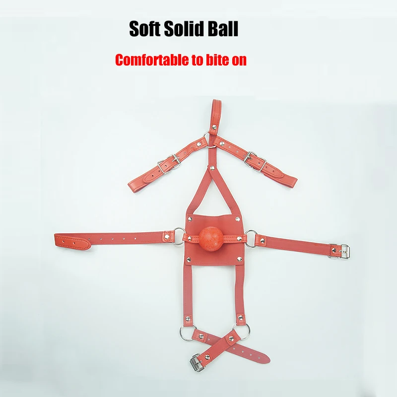 Кляп с силиконовым шариком для БДСМ повязка на голову открытым ртом секс-игрушки