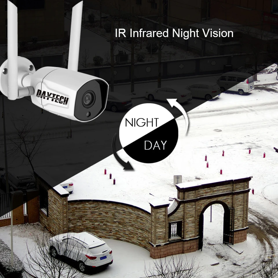 DAYTECH 1080P IP wifi камера CCTV; аудио домашняя камера видеонаблюдения наружная/Внутренняя камера 2MP Водонепроницаемая IP65 двухстороннее аудио