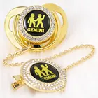 Cоски cоска пустышка пустышки для малышей товары для новорождёных pоскошная Черная блестящая детская соска и зажим, популярная соска, золотая, уникальная Соска с 12 созвездиями, подарок для будущей мамы