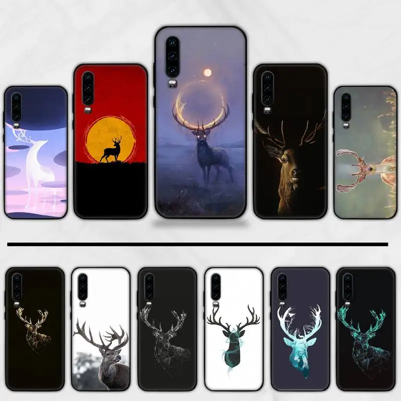 Мягкий силиконовый чехол с оленем для телефона Huawei Y5 Y6 II Y7 Y9 PRIME 2018 2019 NOVA3E P20 PRO P10 Honor