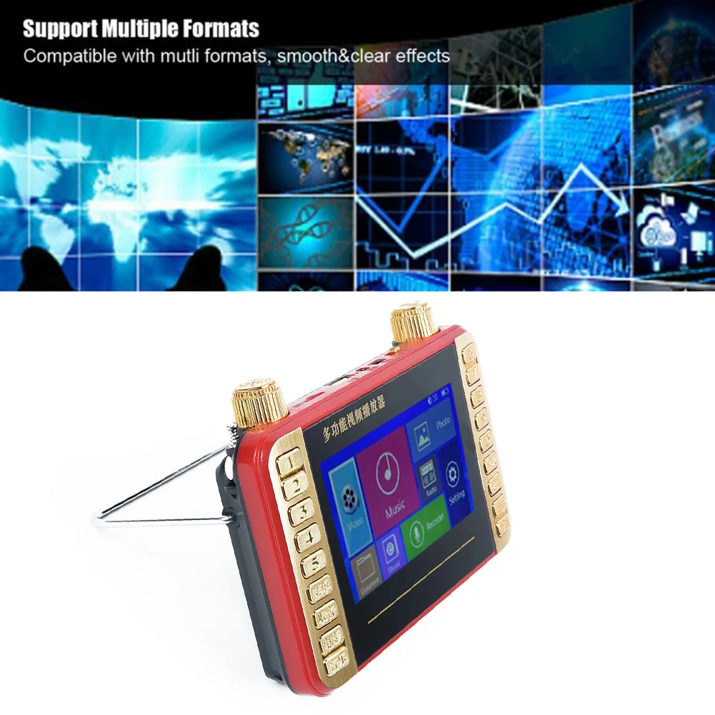 Мини-mp3-плеер 4 3 дюйма музыкальный аудио-и видеомагнитофон fm-радио tf-карта USB 32 ГБ