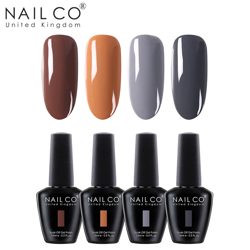 NAILCO 4 шт. 15 мл Гель лак для ногтей гибридные Лаки УФ светодиодный отмачиваемый
