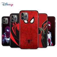 marvel spiderman logo for apple iphone 13 12 11 mini xs xr x pro max se 2020 8 7 6 5 5s plus black phone case cover