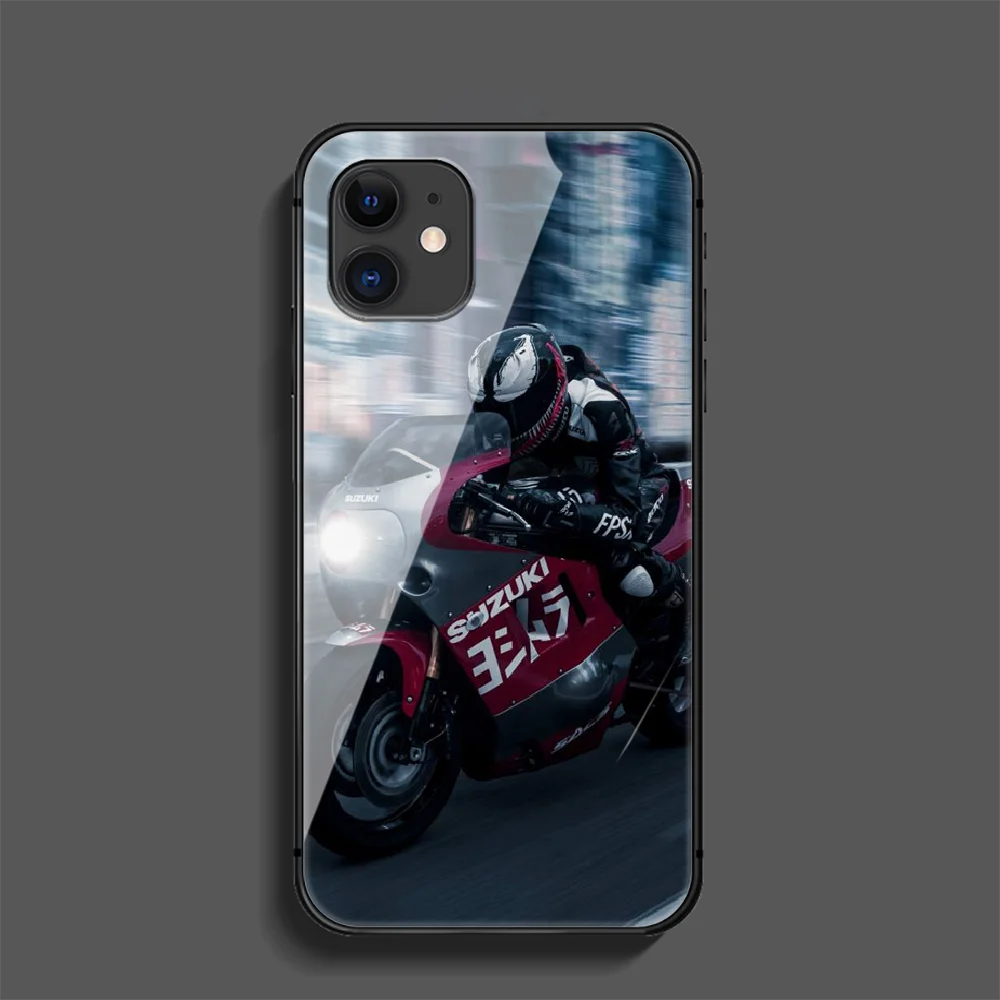 

Suzuki Mote Phone Tempered Glass Case Cover For Iphone 5 6 7 8 11 12 5S 6S X Xr XS Se Max Plus Pro Mini Etui Waterproof Soft