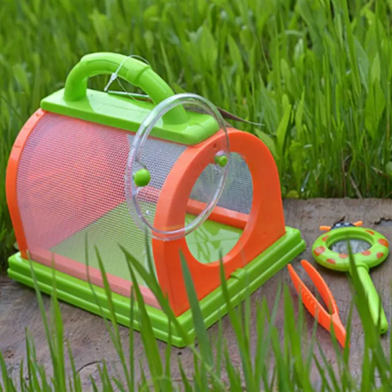 

Insect Box Children Observation Portable Pet Feeding Cage Plastic Insects Watching Experiment Boxes 34YF