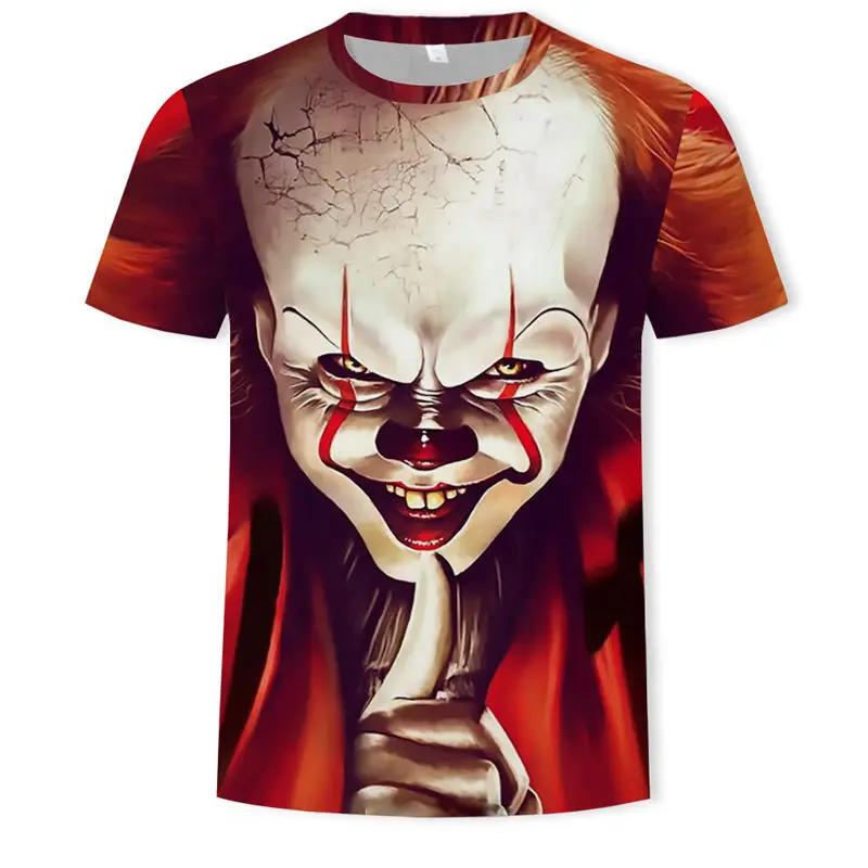 Мужская футболка с рисунком из фильма ужасов It Penny Wise Clown Joker 3D женская уличная в