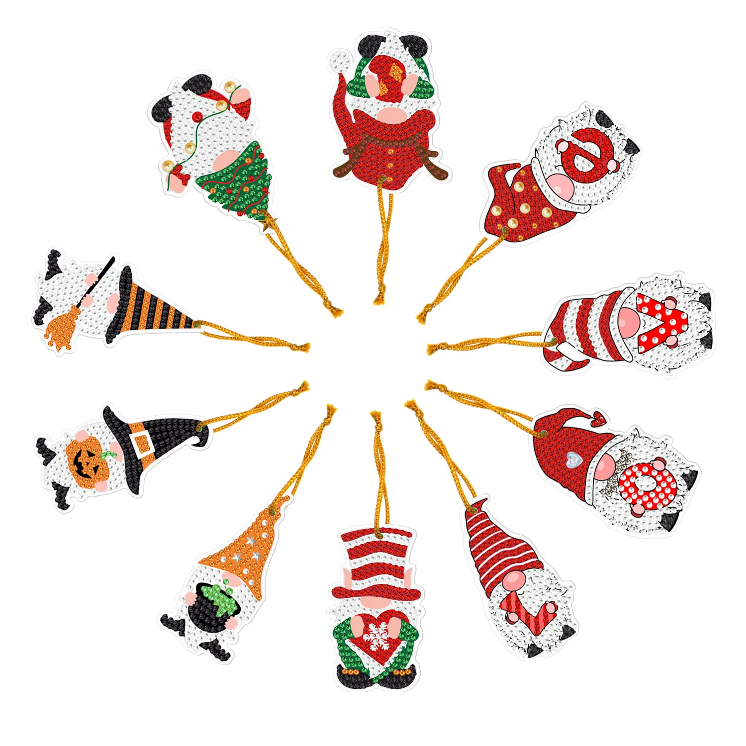 

10 шт., Новогодние подвески для укравечерние ёлки