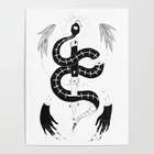 Картины на холсте змея домашний декор модульная Taoism Картина Современный Печатный Черный и белый постер для гостиной настенное искусство без рамки