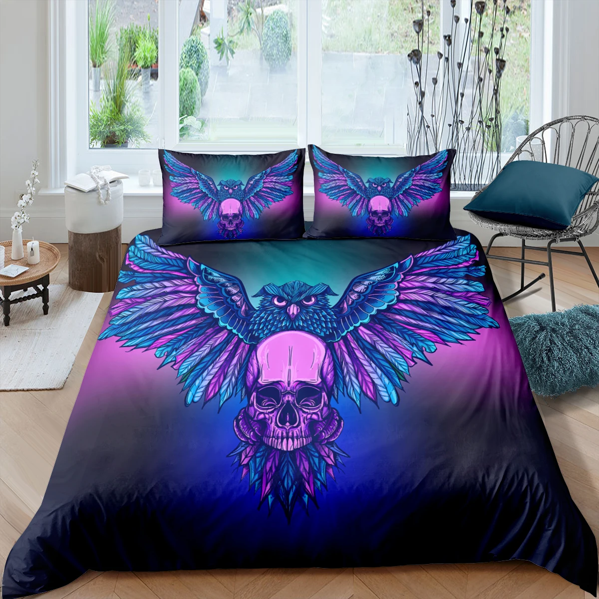 

3D Skull Bedding Set Luxury Bedroom Bedding For Kids Adult Single Double Full Queen King Size Duvet Cover Set Bedclothes