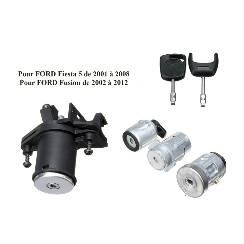 

1 Set Lock Door Ignition Barrel with 2 Keys 1479660 for Ford Fiesta MK V Fusion
