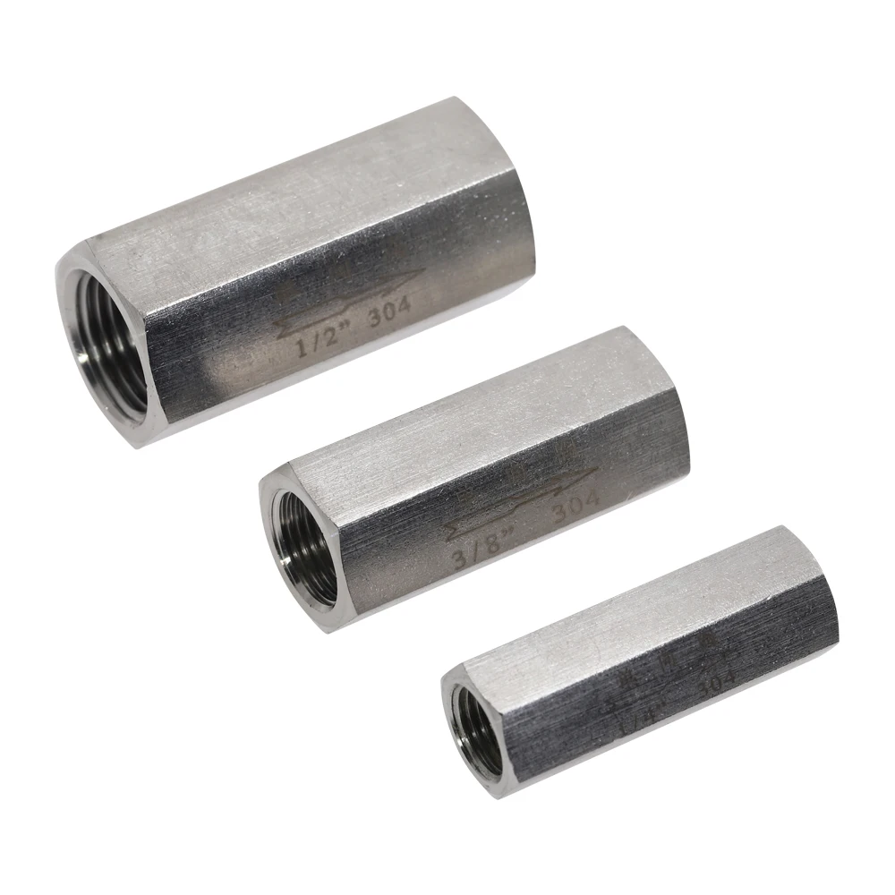 Односторонний обратный клапан из нержавеющей стали 304 полный порт 1/8 дюйма 1/4 3/8 1/2
