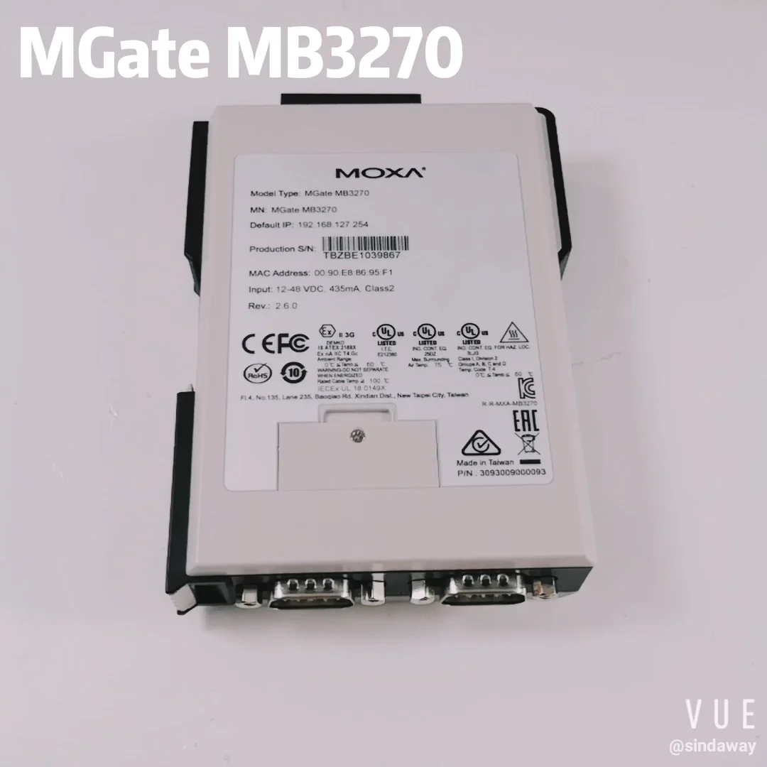 

MOXA MGate MB3270 2-port advanced Modbus gateway