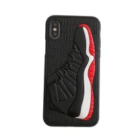 3D спортивная обувь чехол для телефона для Iphone 6 6S 7 8 Plus X XR XS MAX - Цвет: Черный
