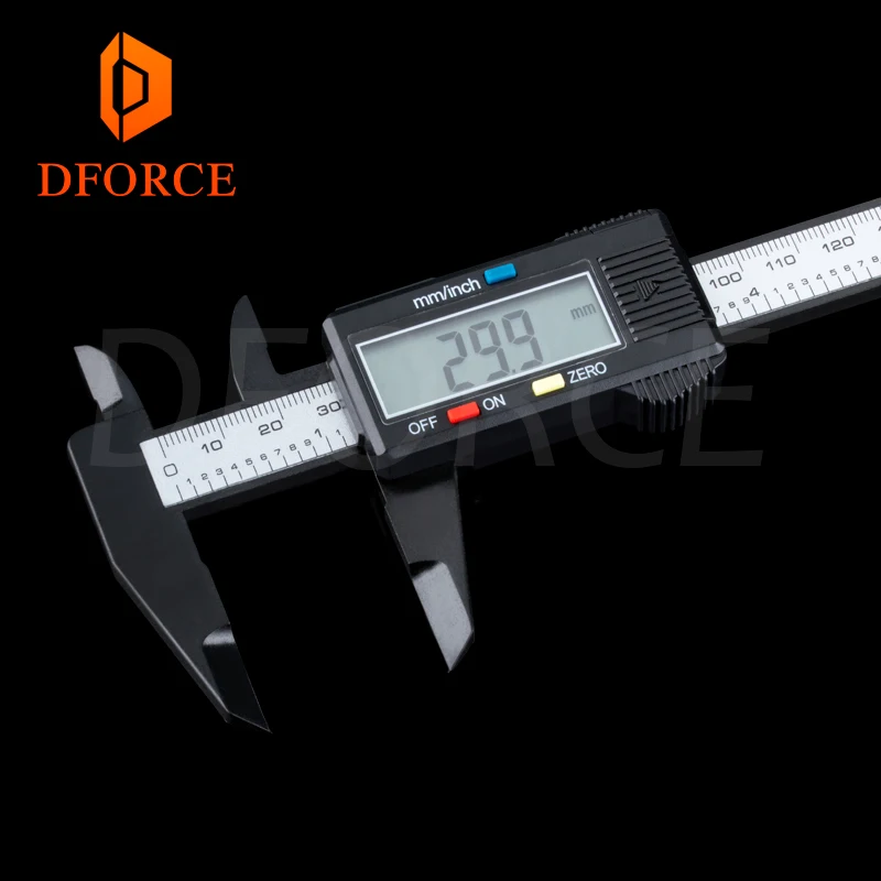 Dforce 150 мм большой размер lcd цифровой электронный углеродный волоконный верниер