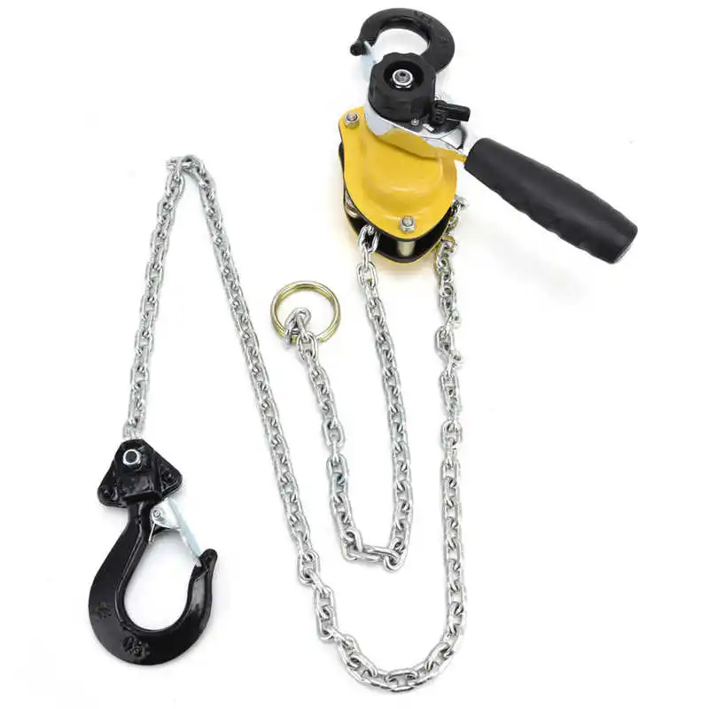 

Lever Block Hoist Pulley Mini Portable Lifting Ratchet with 1.5meter Chain 500kg Load Portable Lifting Ratchet