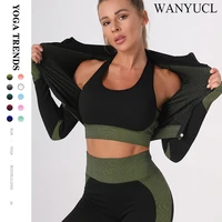 23pcs seamless yoga set gym fitness clothing women yoga suit sportswear female workout leggings top sport clothes training suit