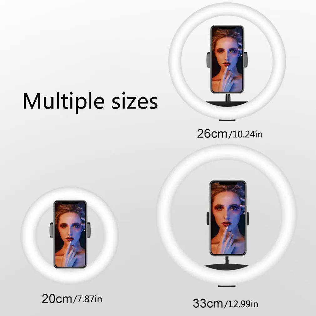 

8/10/12/13inch RGB Ring Light tripod LED Phone Ring Light Selfie Ring Light with Stand RGB 15 color video light For Youtube Live