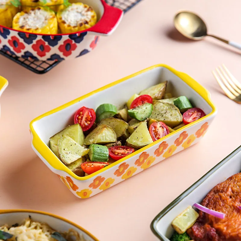 Керамическая миска для риса посуда выпечки поднос пиццы пищевая тарелка ручная