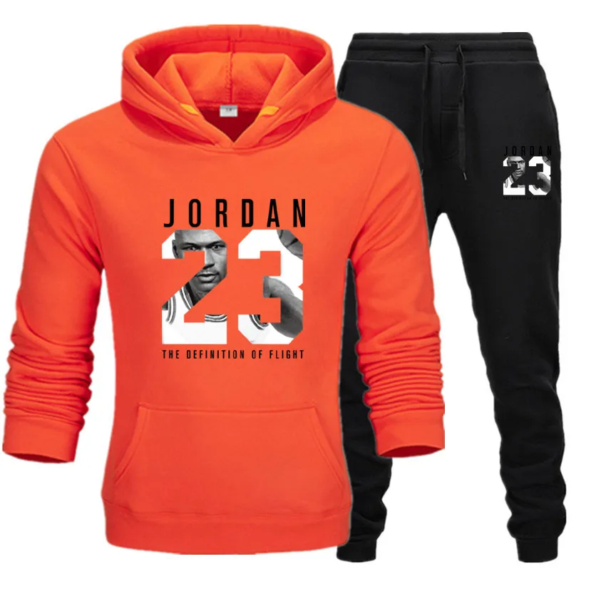 

2-piece set Hoodies and Sweatpants Suit Jordan 23 Tracksuit Men Women Sweatshirt Suit Fleece Hoodie pants Jogging Pullover