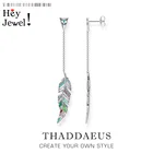 Серьги-подвески с перьями, хорошие Изящные Ювелирные изделия для женщин, Новинка осени 2020 года, яркий подарок без меланса из стерлингового серебра 925 пробы