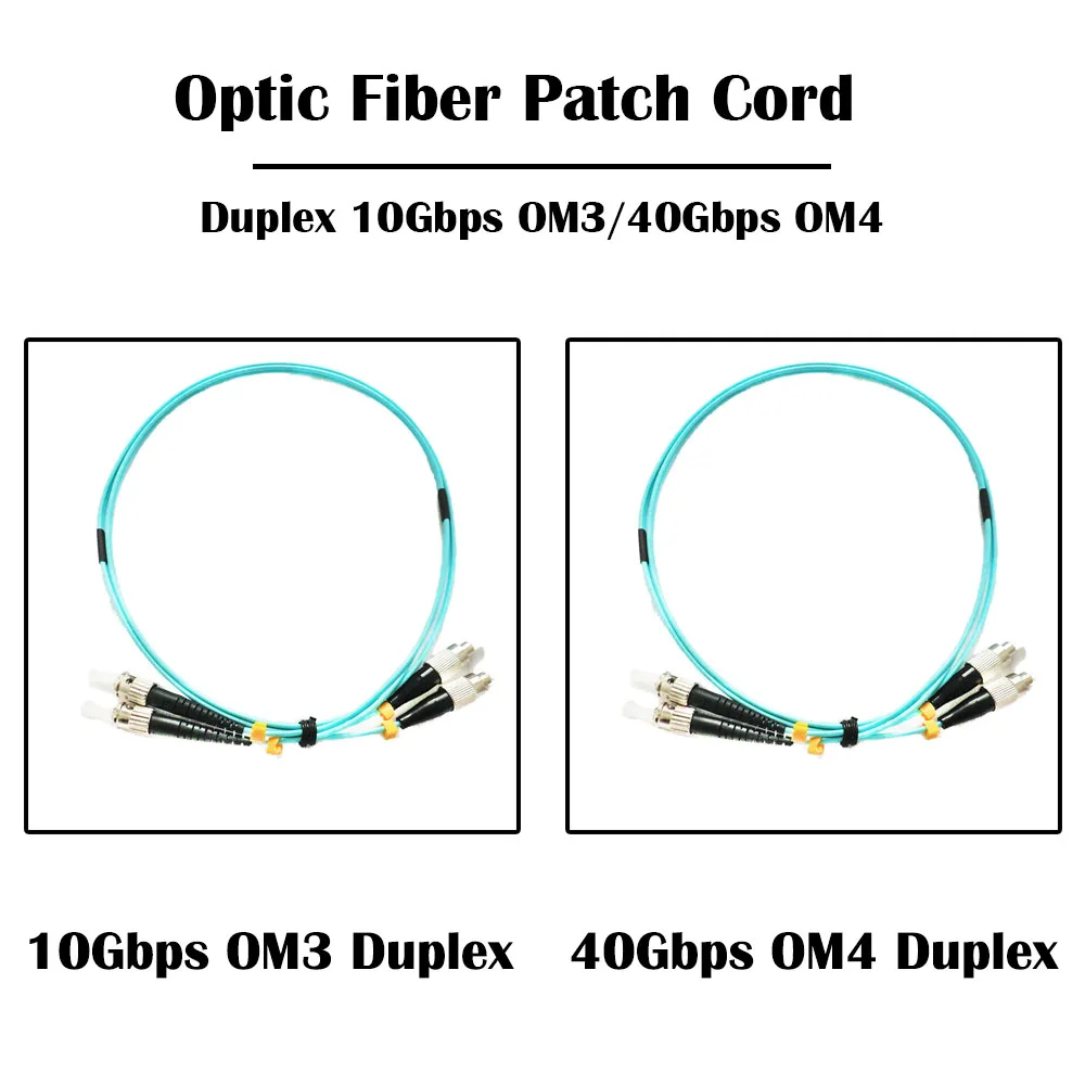 10 шт. 2 0 Метр FC UPC TO ST Duplex Гбит/с OM3/ 40 OM4 мм многомодовый 50/125 волоконно оптический