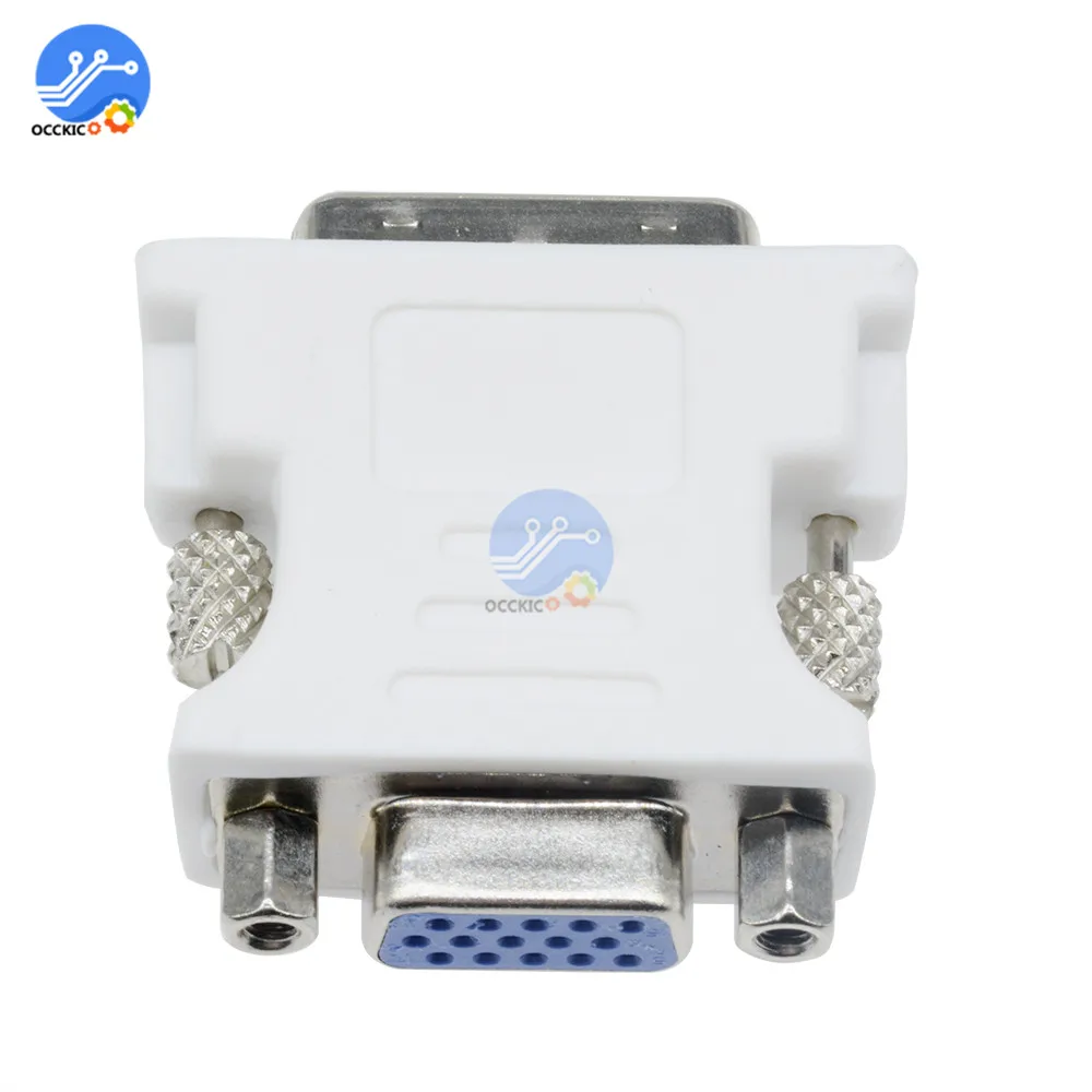 DVI D24 + 1 к VGA адаптер конвертера 1080P папа Женский 15 Pin для HDTV ЖК дисплей пк разъем