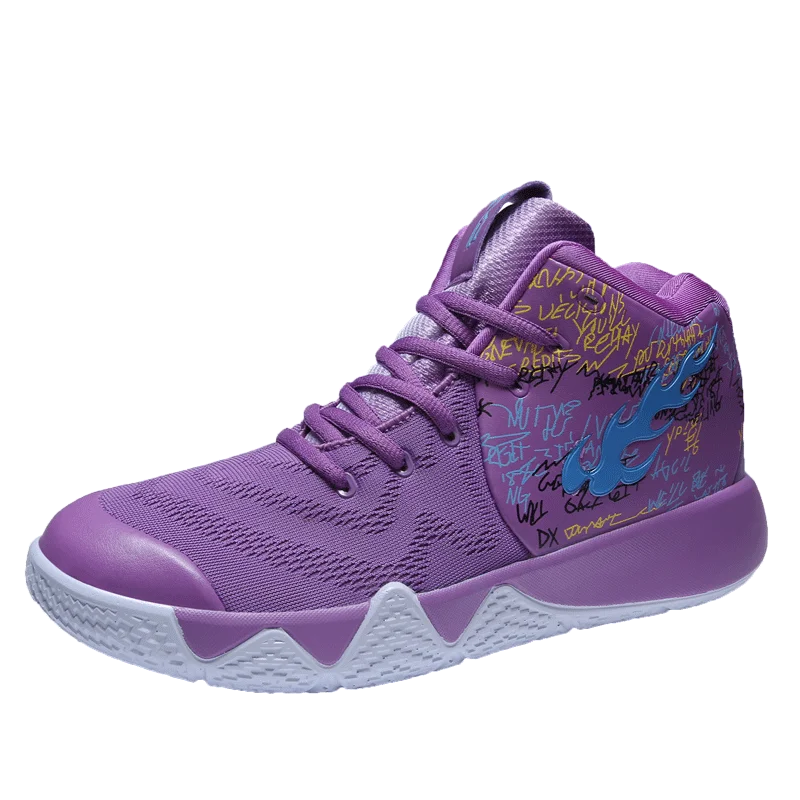 Баскетбольные кроссовки мужские lebron uptempo беговые кроссовки ayakkabi bayan kyrie 4 Кроссовки мужские jordan 11 Ретро zapatillas hombre deportiva - Цвет: Фиолетовый